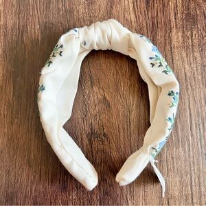 Anthropologie Floral Embroidered Headband